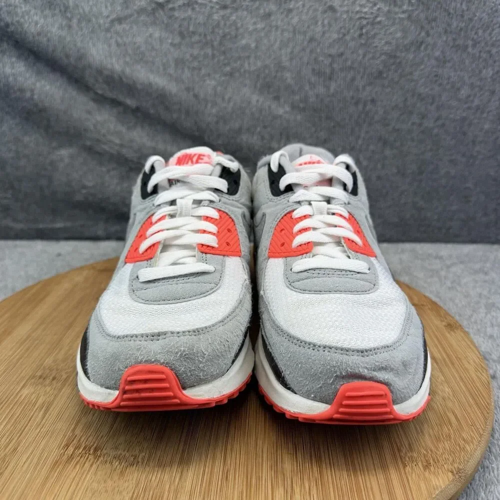 Nike Air Max 90 Shoes Boys Size 6.5Y White Gray Black Casual Sneakers DC8334-100